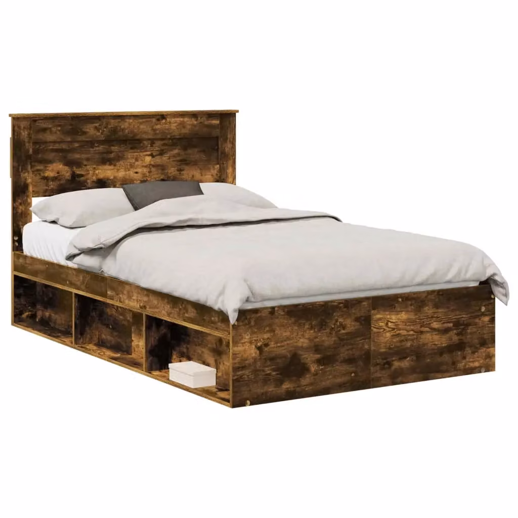 Struttura del letto moderna vidaXL in legno color marrone L: 138 cm, P: 200 cm – 2