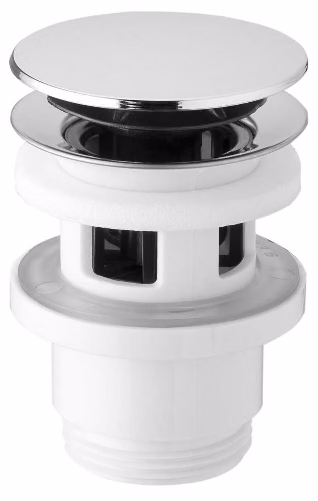 Set di scarico 5/4", click-clack, tappo grande, 32-52 mm, ABS/cromo