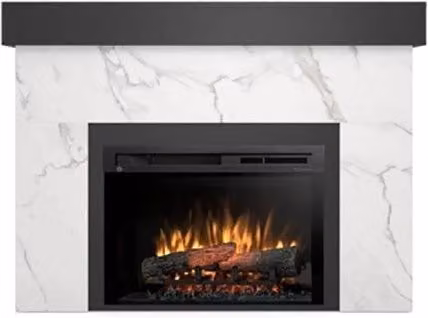 Caminetto Elettrico da Pavimento Dimplex AVEN 26 pollici con LED e Finitura Marmo Cristallo Nero