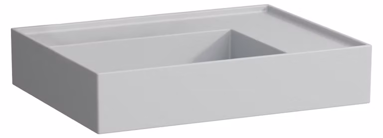 LAUFEN Kartell lavabo à poser, tablette à droite, sans trou pour robinet, sans trop-plein, 600x460mm, H8183347591121, H8183347591121