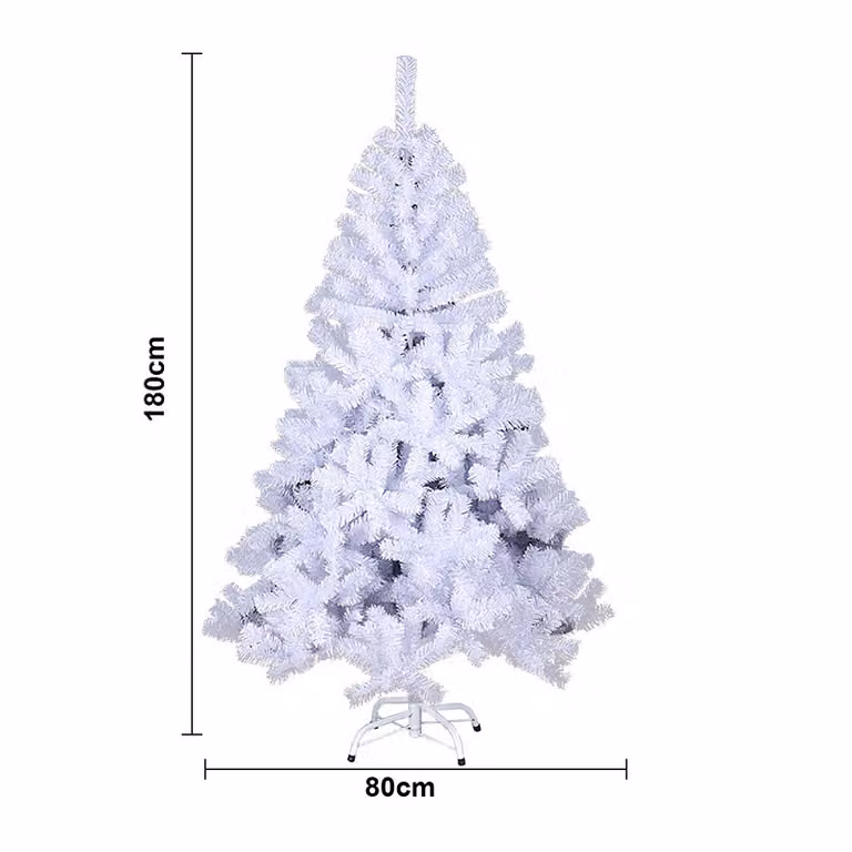 Jopassy albero di Natale artificiale albero di Natale artificiale incl. supporto albero in metallo bianco 180cm