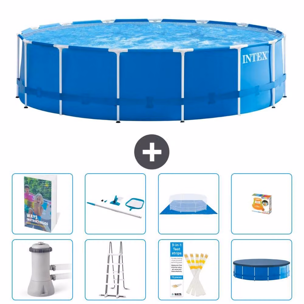 Piscina autoportante rettangolare - 457x122 cm - 7 pezzi - Modello S647