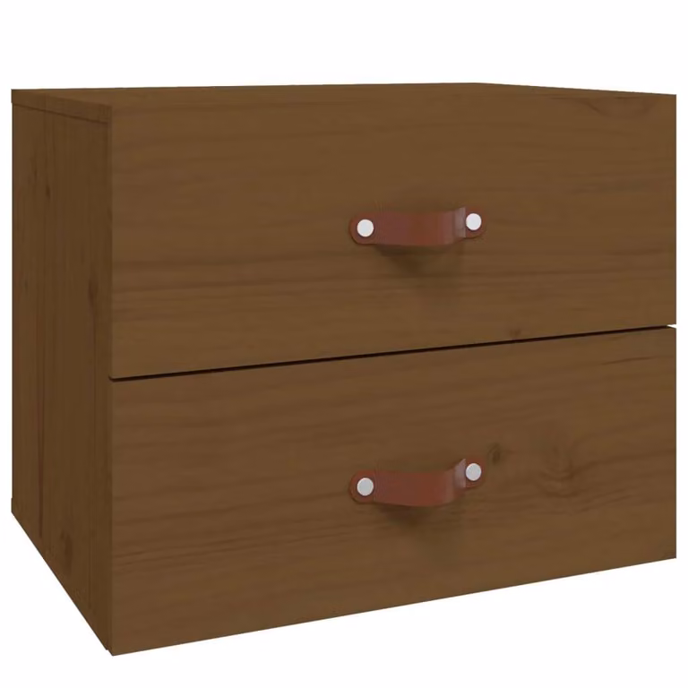 Comodino a Muro Marrone ambra 50x36x40 cm