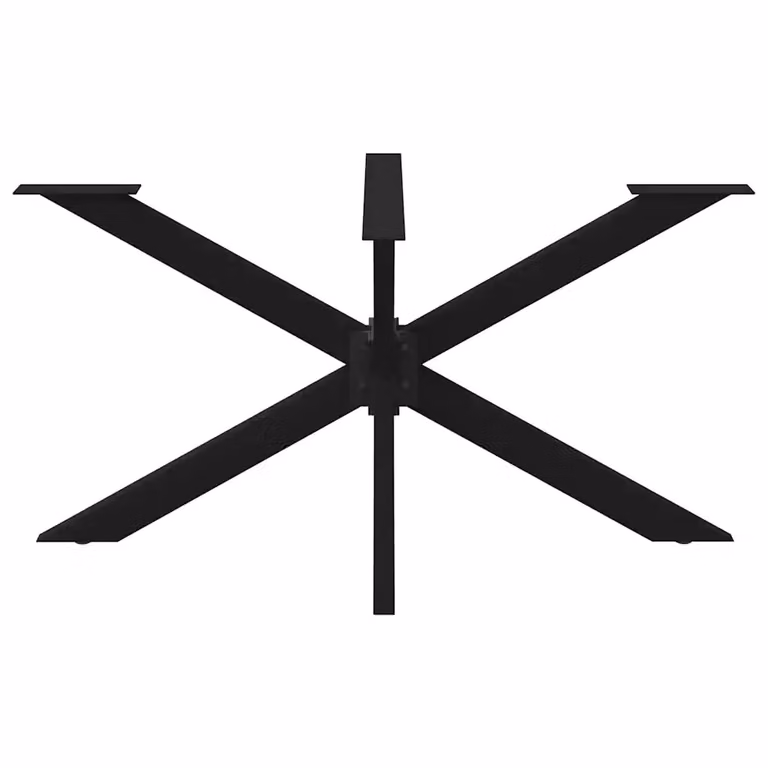 Gamba per tavolo da pranzo a forma di ragno vidaXL in metallo nero con altezza regolabile L: 150 cm, P: 78 cm, H: 72-73 cm