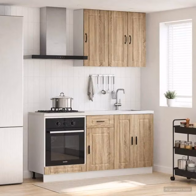 Unità Cucina PORTO 5 pz Rovere Sonoma Legno ingegnerizzato 3438277