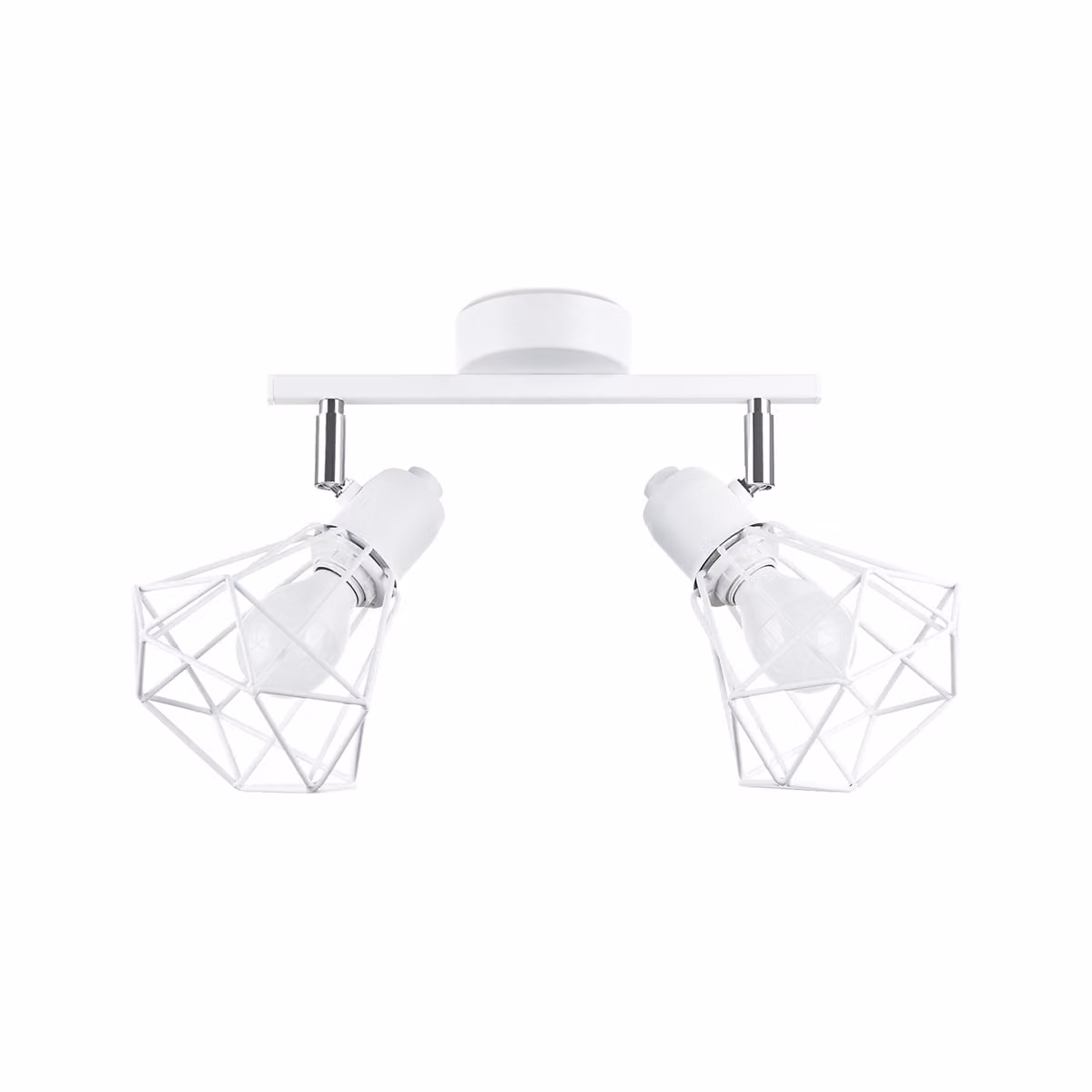 Lampada da soffitto SELARA bianca cromata 2xE14x40W in metallo, dimensioni: 19x31x17 cm, IP20, Pure Lume