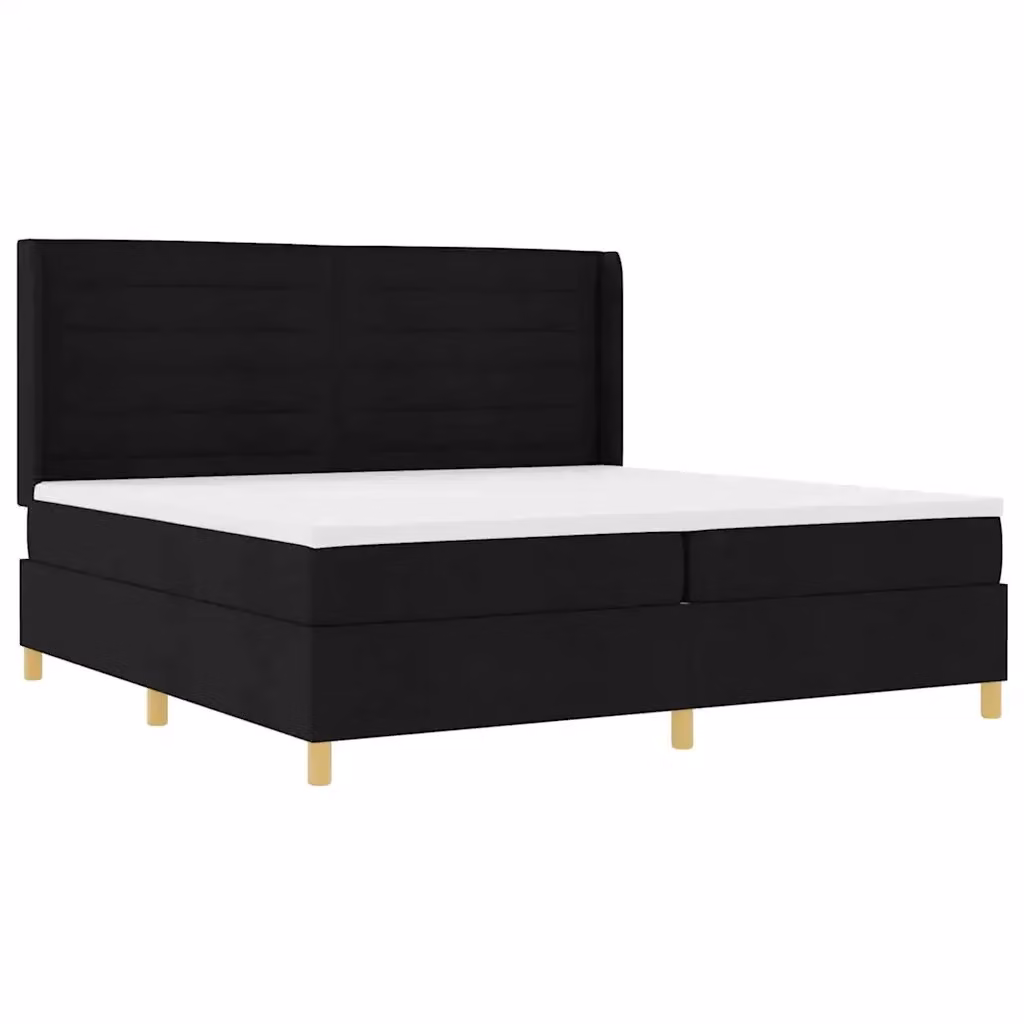 Letto moderno vidaXL con materasso a molle pocket e illuminazione LED nera L/P: 200 x 200 cm – 2