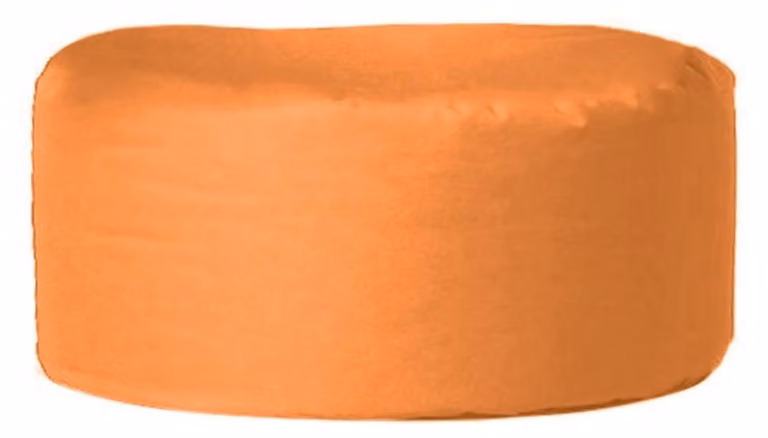 Pouf da giardino in poliestere riciclato, color arancione