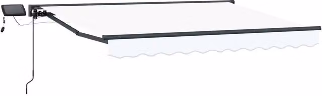 Cornice per Tenda Manuale con LED-Telaio per tendalino manuale Bianco e Antracite 3 x 2,5 m 627802