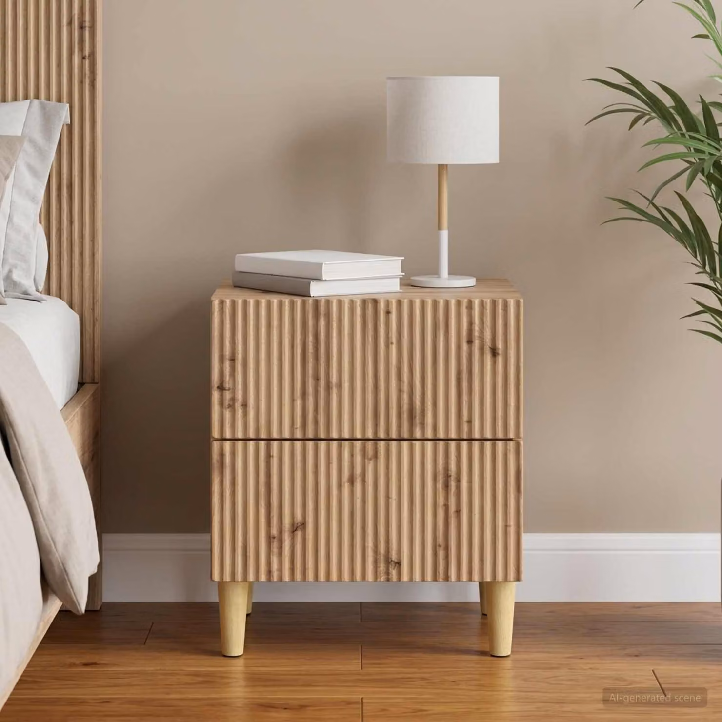 Armadio da Notte vidaXL in Rovere Marrone L: 43 cm, P: 34,5 cm, H: 48 cm