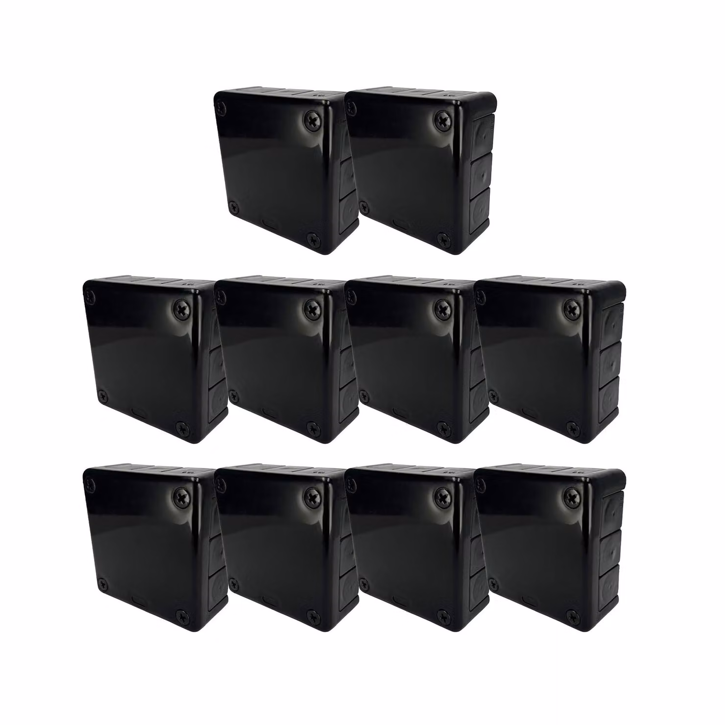 10x scatola da esterno 98x98x42mm IP55 12 ingressi membrane in gomma nero VP-41 EDO777928 EDO Technic