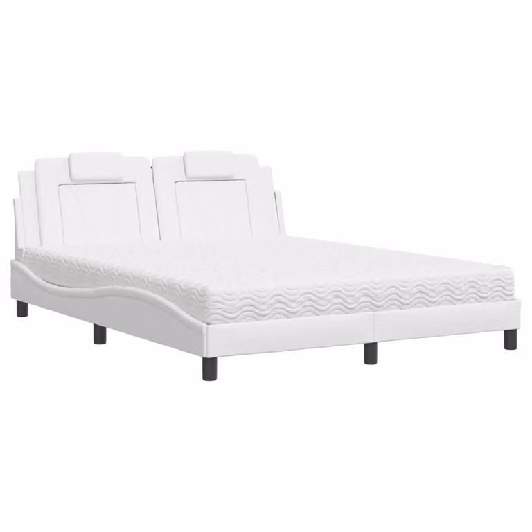 Maison Exclusive - Letto "Viana" con materasso bianco 160x200 cm in ecopelle