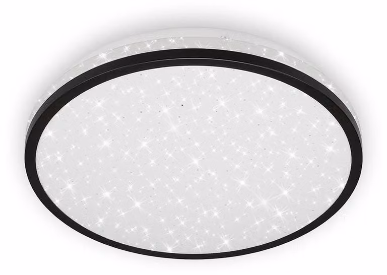 Lampada da bagno LED decorazione stellata interruttore a cavo 40W nero plastica Briloner