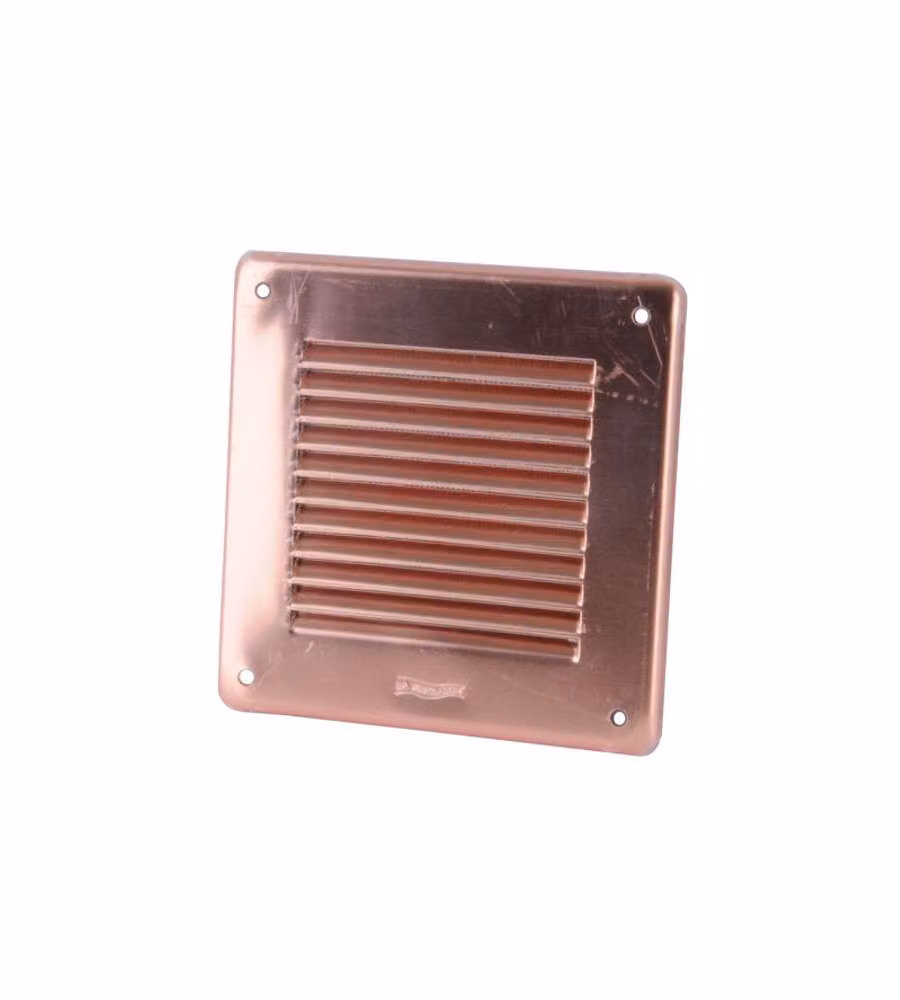La Ventilazione Griglia di Areazione Quadrata Rame con Rete 228x228 mm