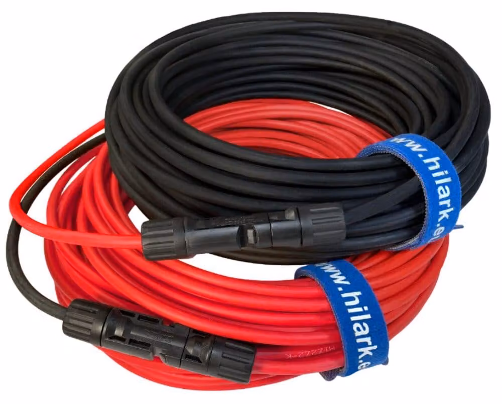 SET DI CAVI SOLARI fotovoltaici MC4 per pannelli solari 1x6 mm, 20 m