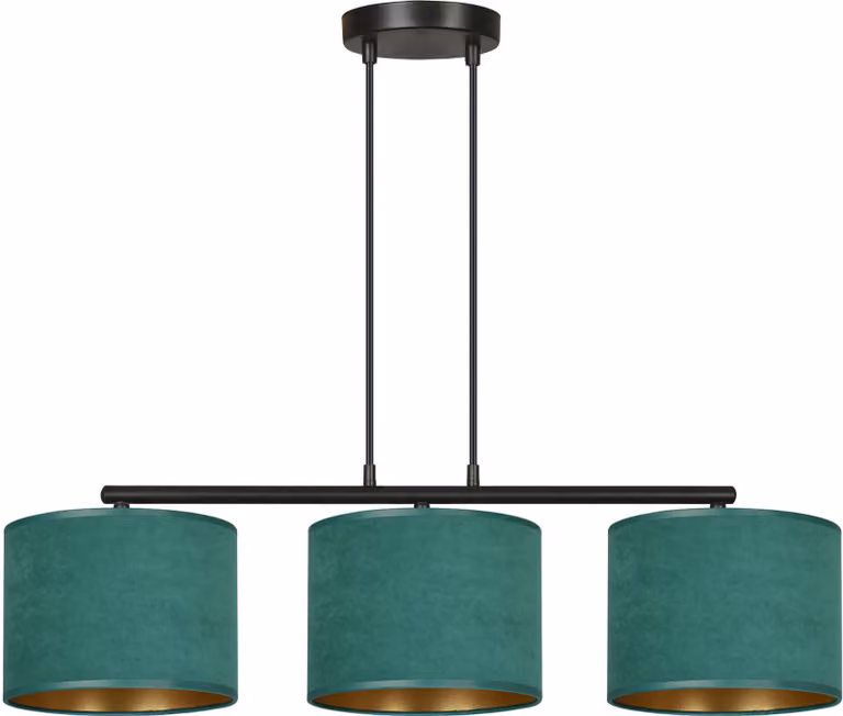 Lampadario Emibig 3xE27 60W HILDE 3 BL GREEN 1051/3