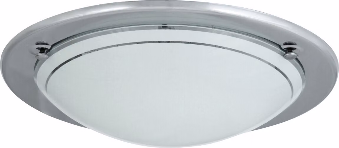 Rabalux 5143 Lampada da soffitto a 2 faretti Ufo, E27, argento, rotonda, standard, ø380 mm