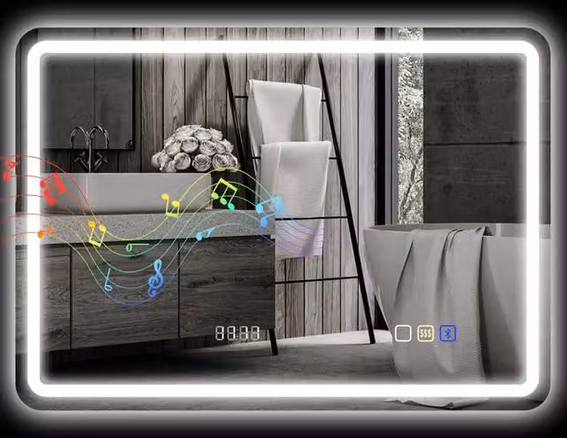 Specchio da bagno Minimal con LED bianco e touch switch dimmerabile L: 70 cm, H: 50 cm