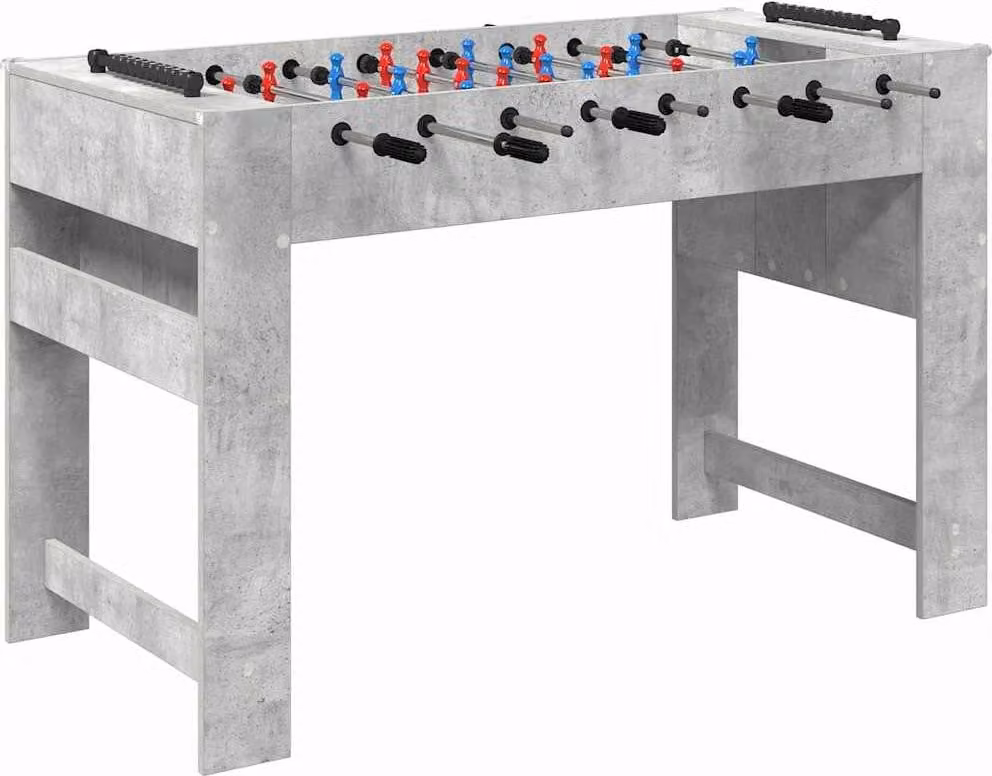 Tavolo da Foosball Grigio Cemento 125 x 60,5 x 80 cm