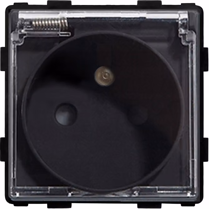 Presa di corrente per il bagno 230V nero RTX SH