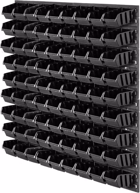 Pannello portautensili da parete KADAX in plastica, nero e rosso, L 78 cm x H 78 cm – 1