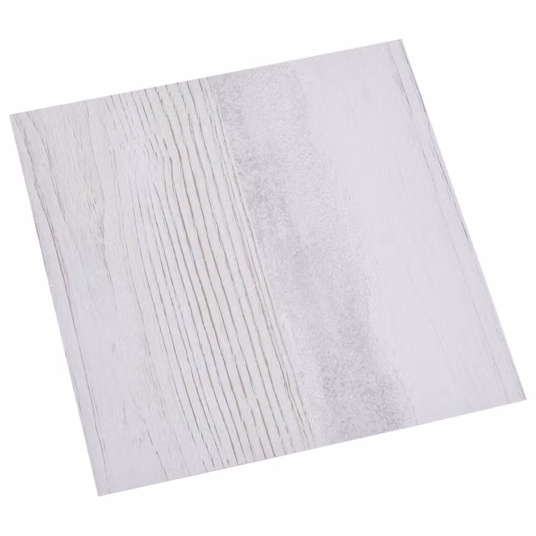 Plance per pavimentazione autoadesive vidaXL effetto legno bianco e marrone in plastica L: 30,5 cm, P: 30,5 cm, H: 0,56 cm