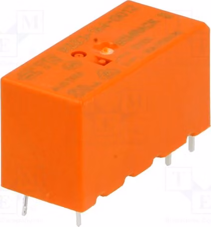 1 relè: elettromagnetico. Bobina: 12 VDC, 16 A / 250 VAC. Codice: 1-1415899-6. Elettromagnete