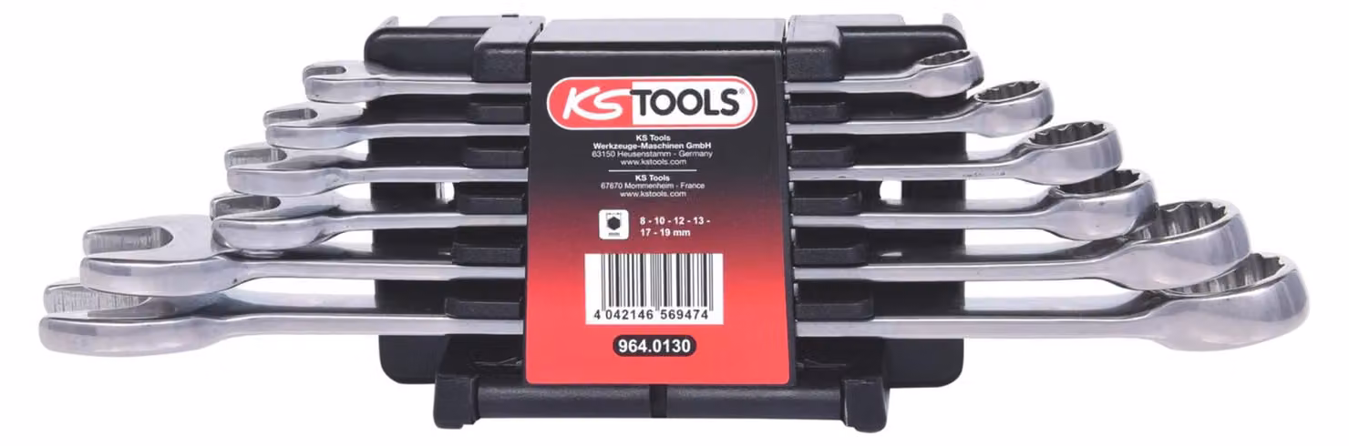 KS TOOLS ACCIAIO INOX Set di chiavi combinate, angolate, 6 pezzi ( 964.0130 )