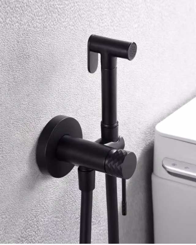 Doccetta bidet con miscelatore Memo incasso nero opaco