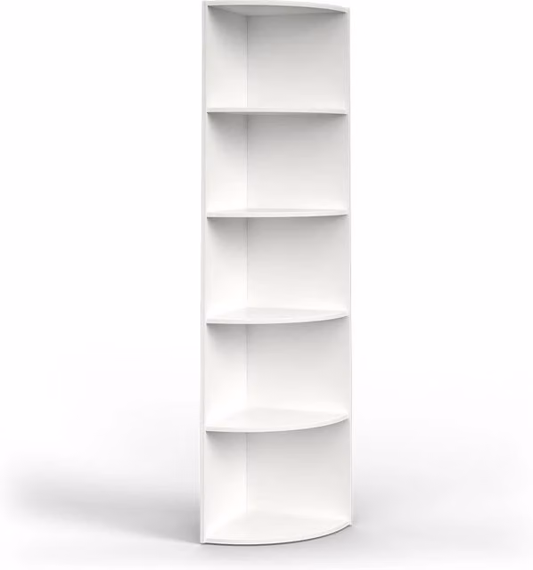 Scaffale angolare Ecki Vicco Bianco con finitura rovere opaca L/P/H: 40 x 40 x 180 cm