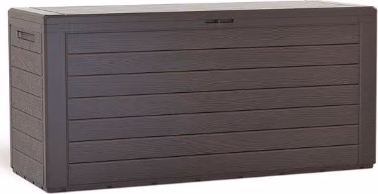 Grande contenitore da giardino - Contenitore porta cuscini da 280 L - Resistente alle intemperie e robusto - 116 x 44 x 55 cm