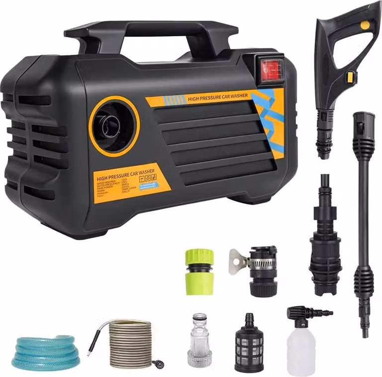 Idropulitrice elettrica ad alta pressione, alta efficienza, design portatile, spina UE
