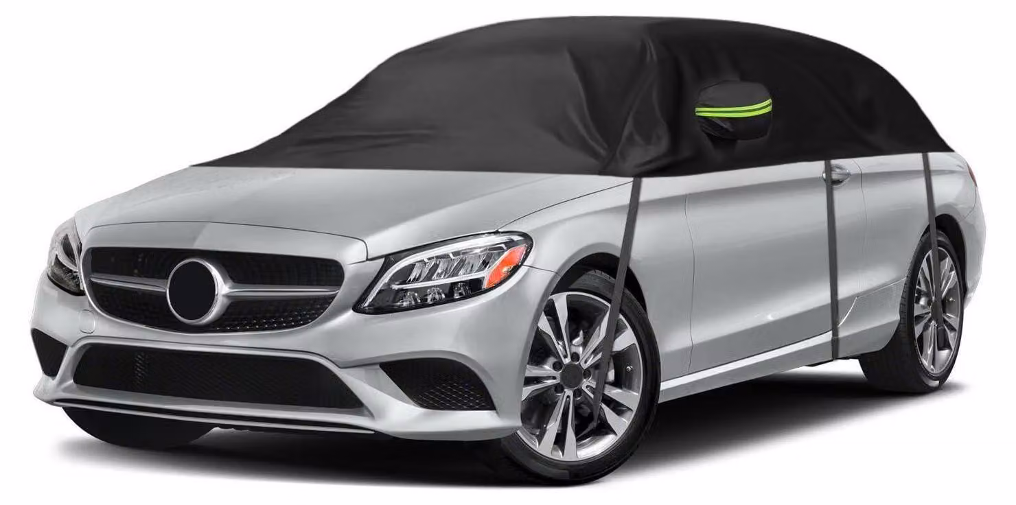 Copertura parziale per auto, compatibile con Mercedes-Benz Classe C dal 2015 al 2024, adatta a tutte le condizioni atmosferiche, impermeabile e con protezione UV