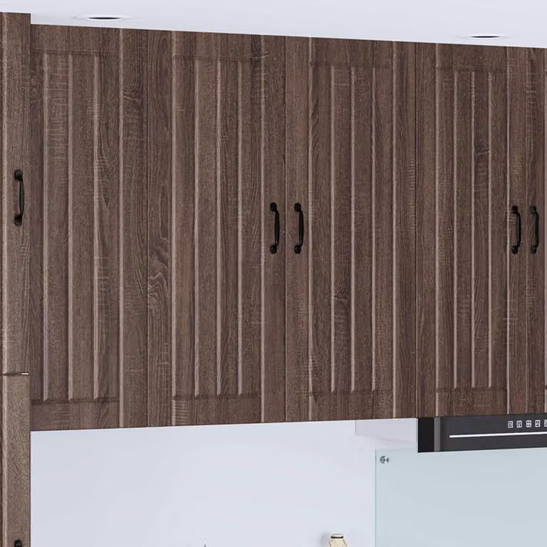 Armadietto a muro da cucina vidaXL LUCCA in rovere marrone con ante a battente e ripiani interni L 80 x P 31 x H 100 cm