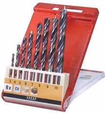 Set di 8 punte per trapano per legno KWB colore argento