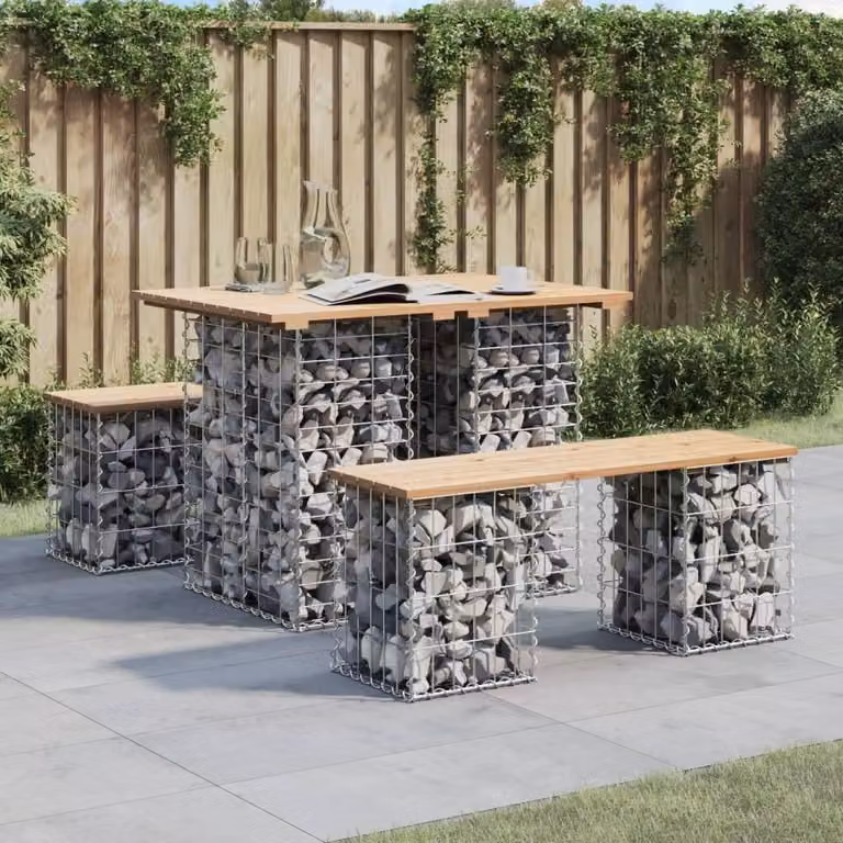 Panca da giardino in legno massello, dimensioni 100 x 70 x 72 cm
