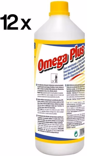 Kiter Omega Plus Cera Metallizzata Effetto Bagnato Antisdrucciolo in Resina Sintetica Bianca, 12 x 1 l