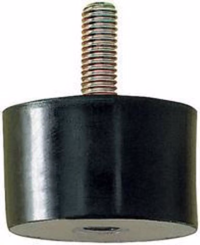 Tampone in gomma-metallo cilindrico tipo B D75xH55mm M12x37 NR57