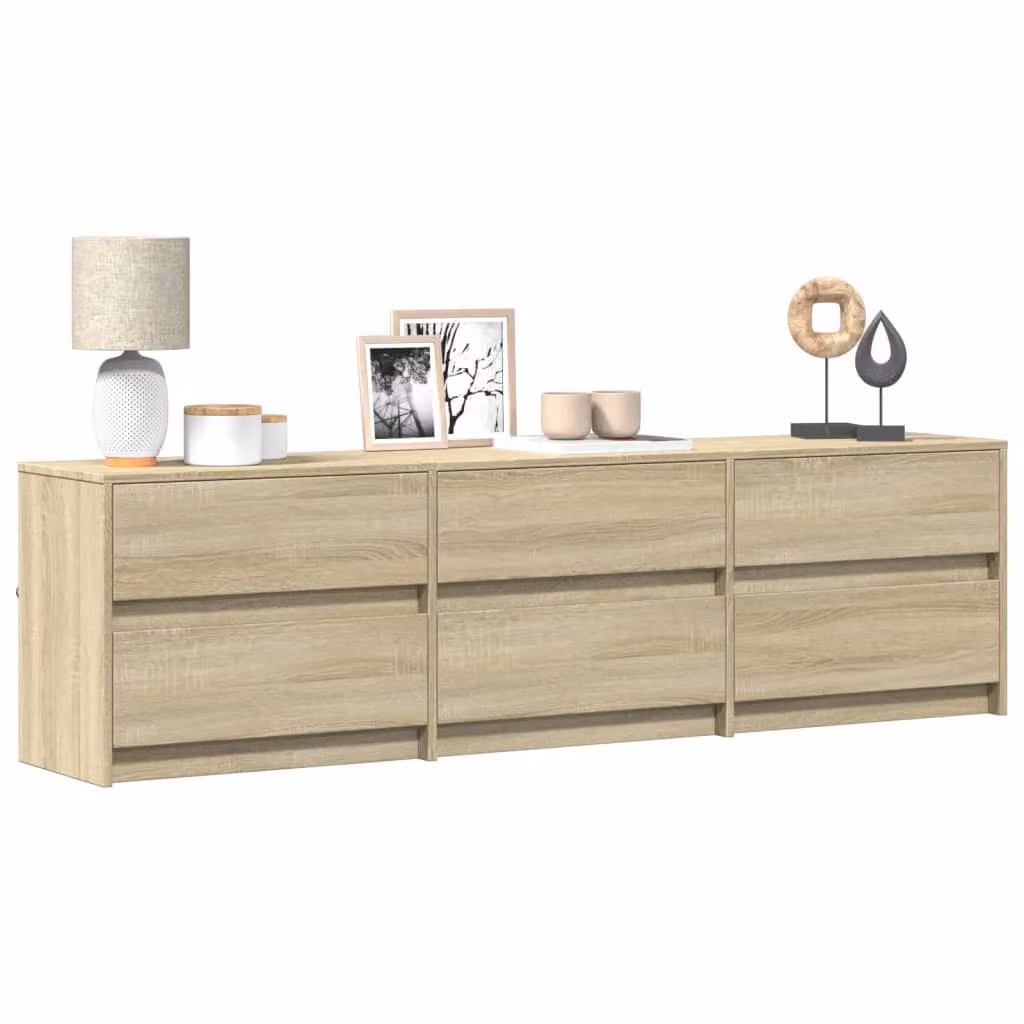 vidaXL Mobile Porta TV Moderno con Illuminazione LED Integrata in Rovere Sonoma, L: 180 cm, P: 34 cm, H: 50 cm