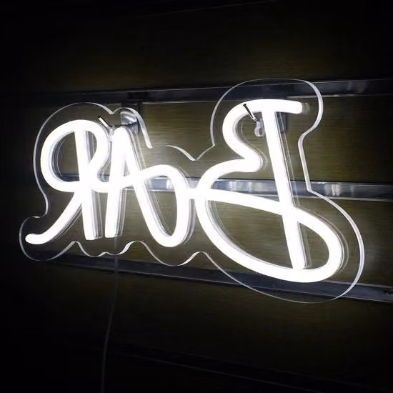 Luci Neon LED Bianche con Effetto Accento per Decorazione Parete, Ideali per Salotto, Camera da Letto o Ufficio, Montaggio a Parete con Supporto Autoadesivo