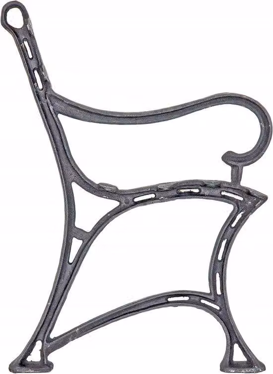Comoda sdraio da giardino con schienale e braccioli - Panchina da giardino fai da te - Struttura in acciaio inossidabile - 72 x 34 x 38 cm - Nero
