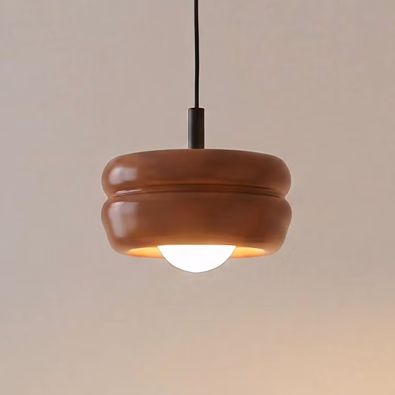 Lampada a sospensione in vetro Tina Argon, dimmerabile, Terracotta, Soggiorno / Sala da pranzo, Vetro, Lampada a sospensione