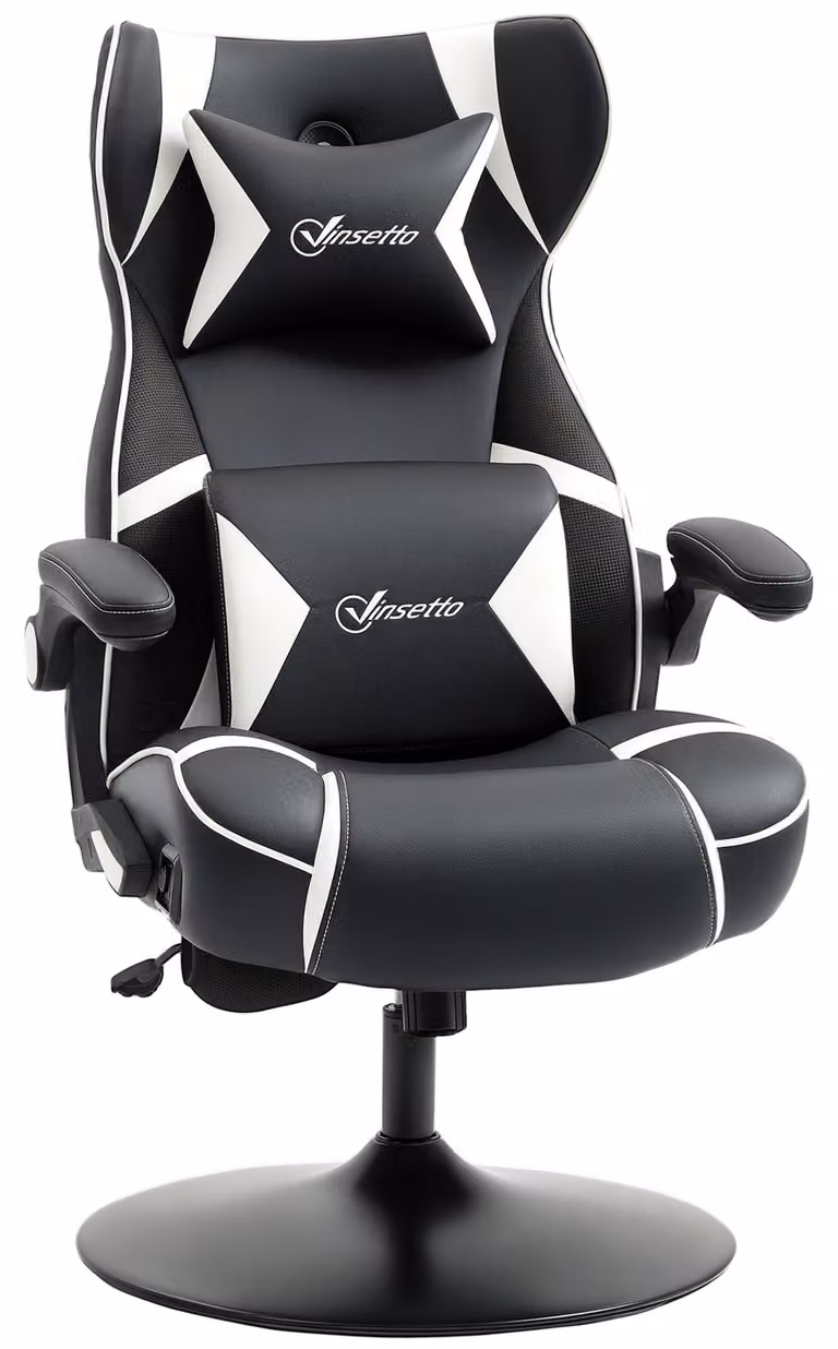 Vinsetto: poltrona da gaming con funzione oscillante, poltrona da gaming con altoparlanti, sedia da ufficio in PU