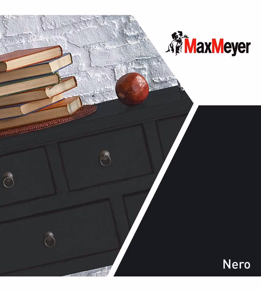 MaxMeyer Smalto Opaco all'acqua Poliuretanico Nero 0,125 l