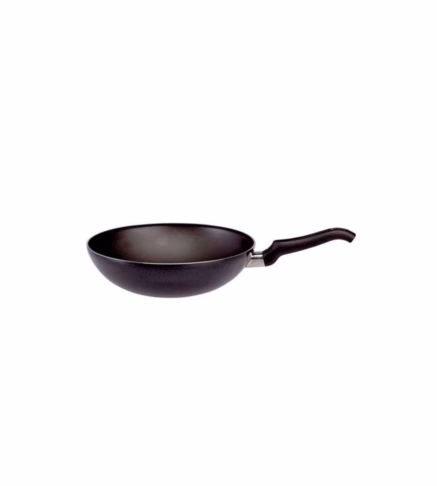 Wok Ballarini Firenze in alluminio antiaderente con smalto, Nero, Diametro: 24 cm – 2
