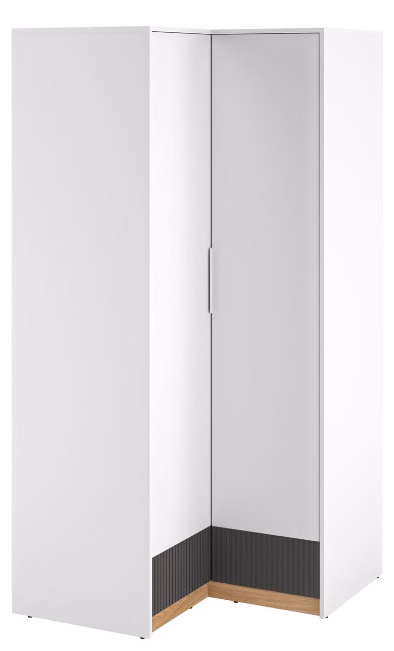 Armadio Torino armadio camera da letto rovere bianco Castello grafite larghezza selezionabile