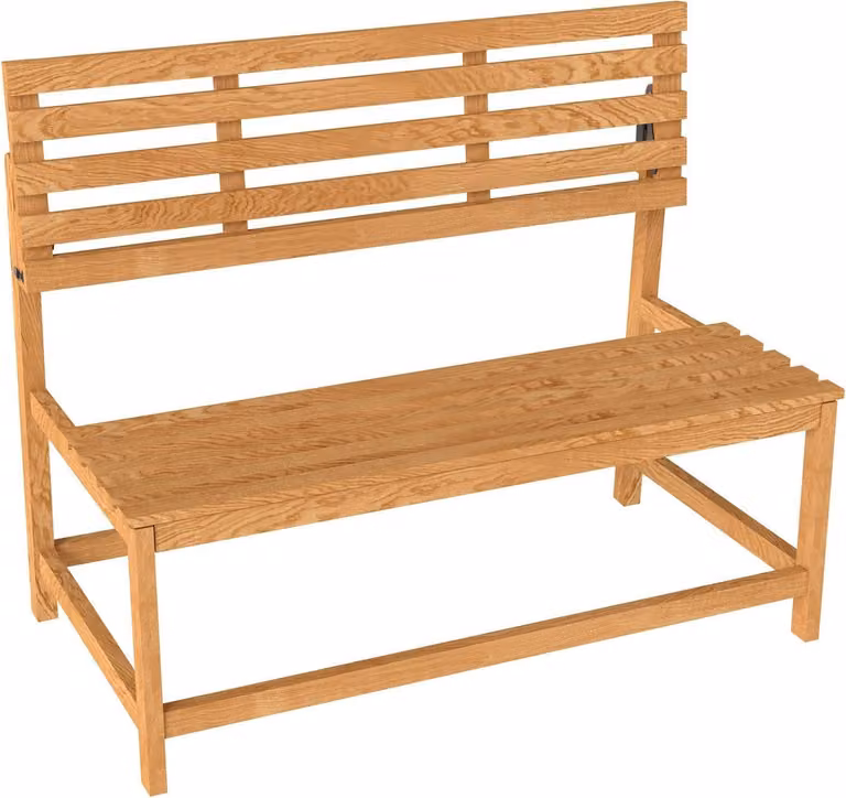 Panca da giardino in legno a 2 posti, panca resistente alle intemperie, mobili da giardino resistenti ai raggi UV con schienali convertibili, panca da parco con portata di 240 kg, panca in legno per balcone, terrazza, giardino, 110x61x89 cm, teak Aosom