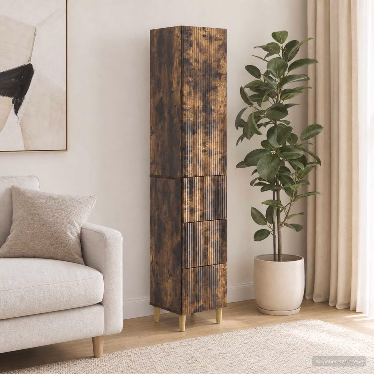 Set di 2 armadi a muro vidaXL in legno marrone con cassetti e ripiani interni per soggiorno o esterno L/P/H: 90,0 x 34,5 x 33,0 cm
