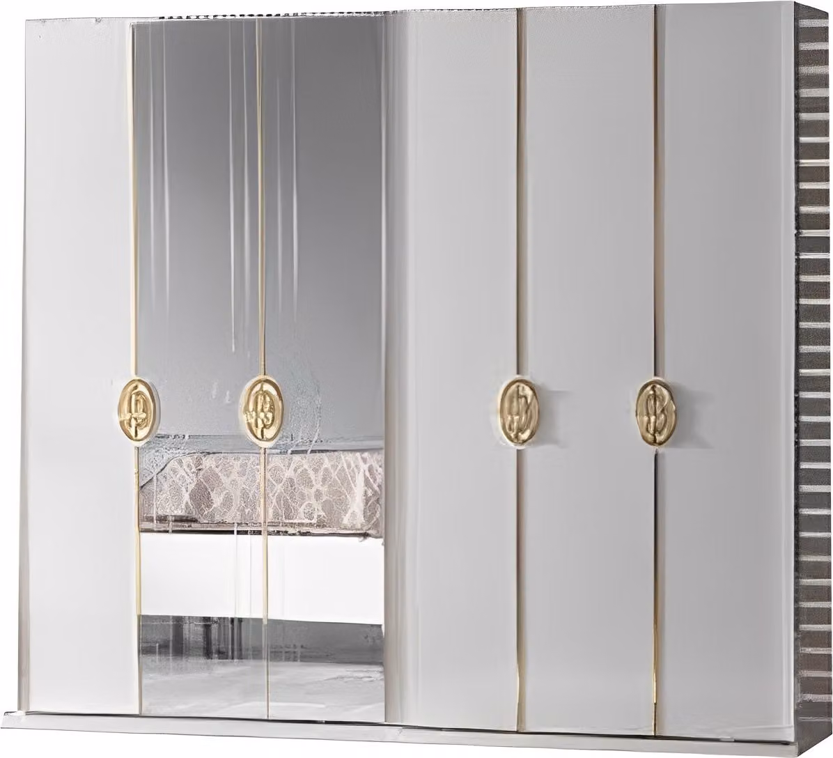 Schlafzimmermöbel Kleiderschrank Schrank Spiegel Garderobe weiß Moderne Möbel