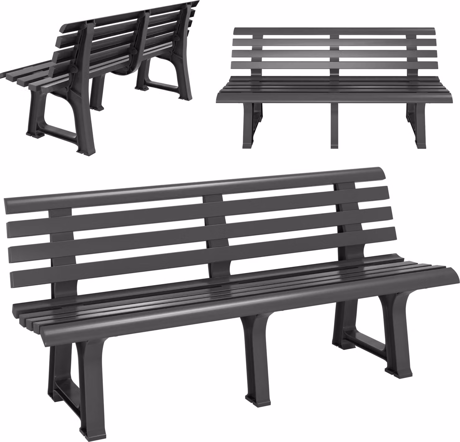 Casaria Panchina da Giardino Orchidea Carico Max 240kg 145x49x74cm 3 Posti